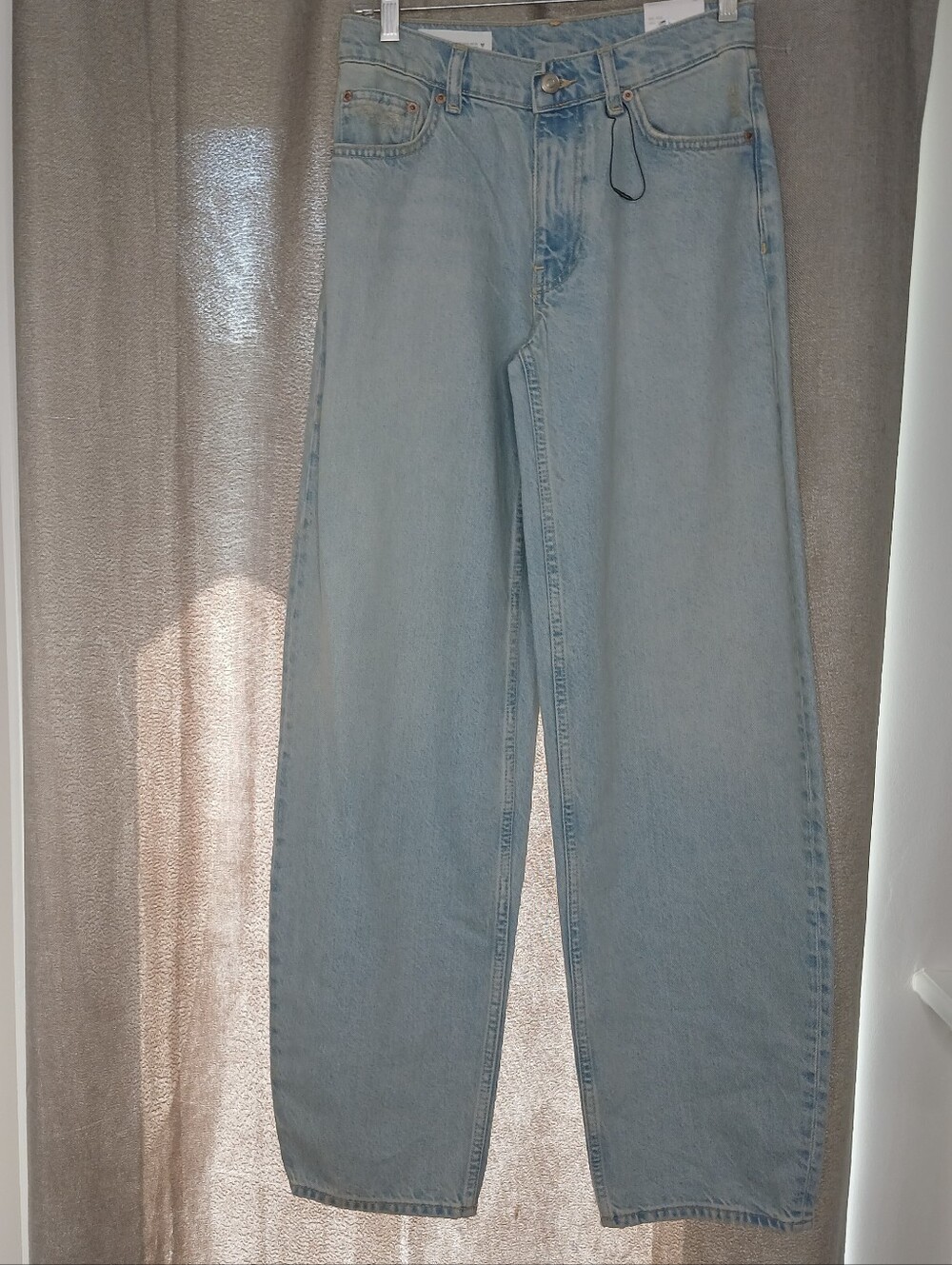 NWT ZARA MINI BALLOON FLORAL Rhinestone Jeans-SIZE 0 - Picture 6 of 9